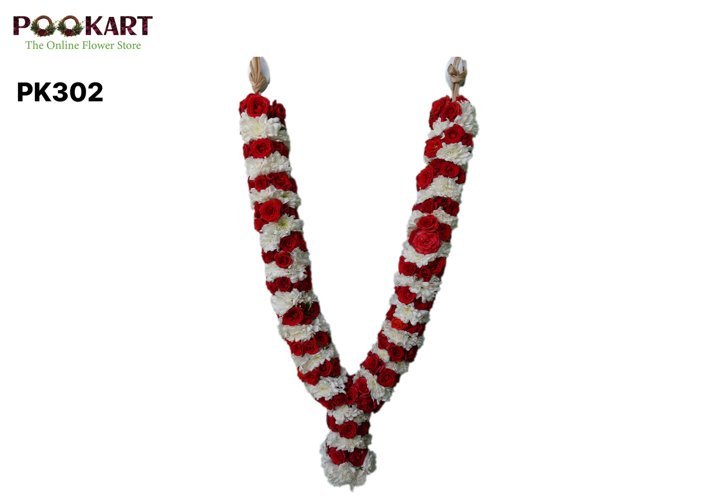 Rose & White Samanthi Malai (ரோஸ் மற்றும் வெள்ளை சாமந்தி பூ  மாலை  )